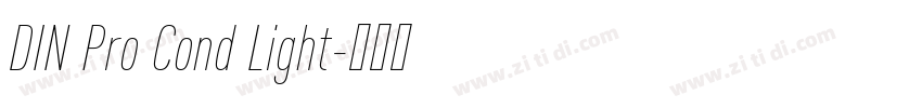 DIN Pro Cond Light字体转换